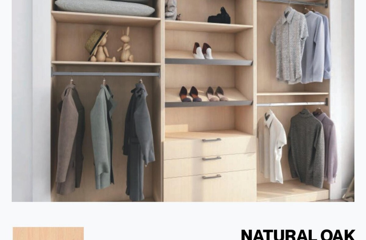 Natural Oak closet system