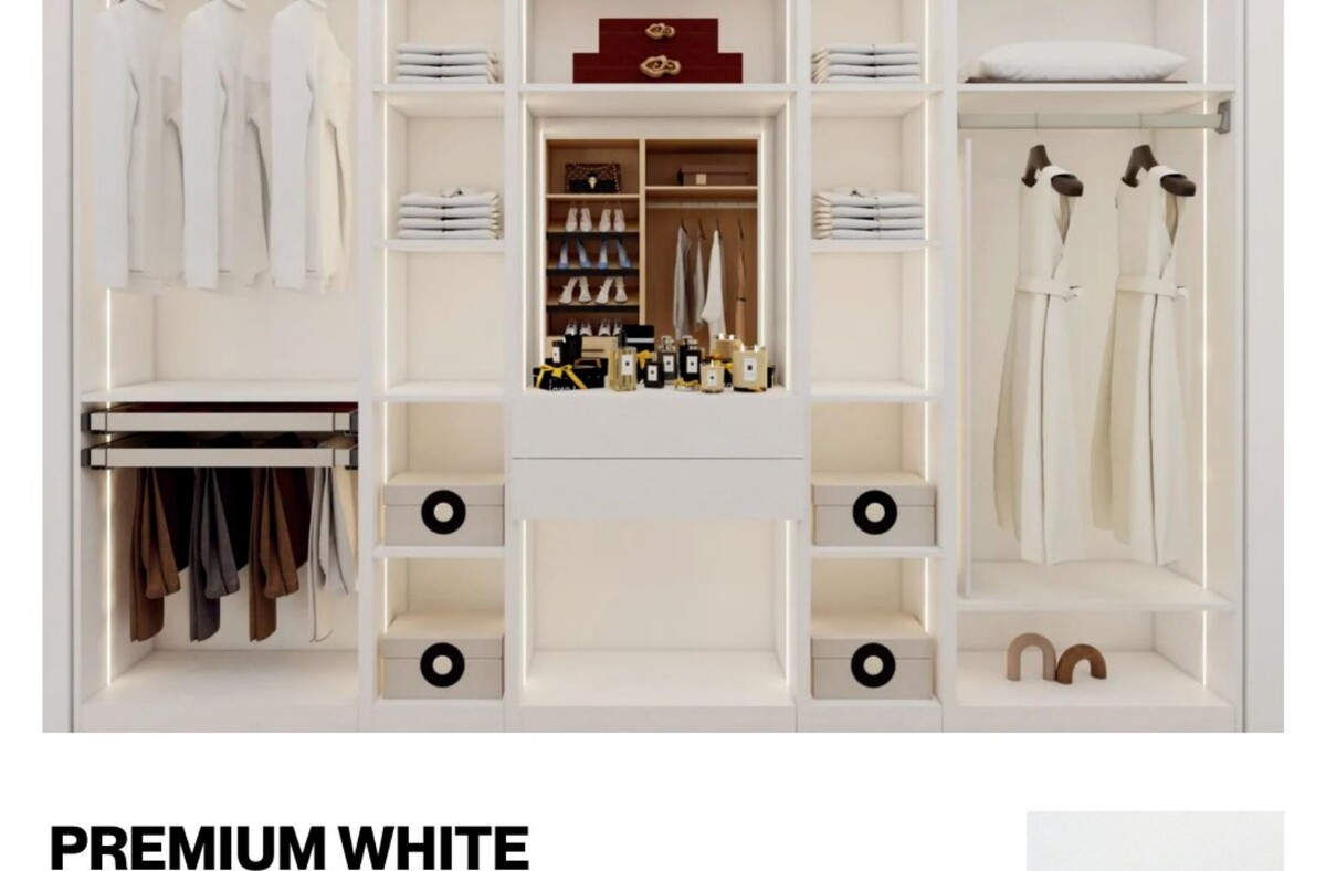 Premium White closet system