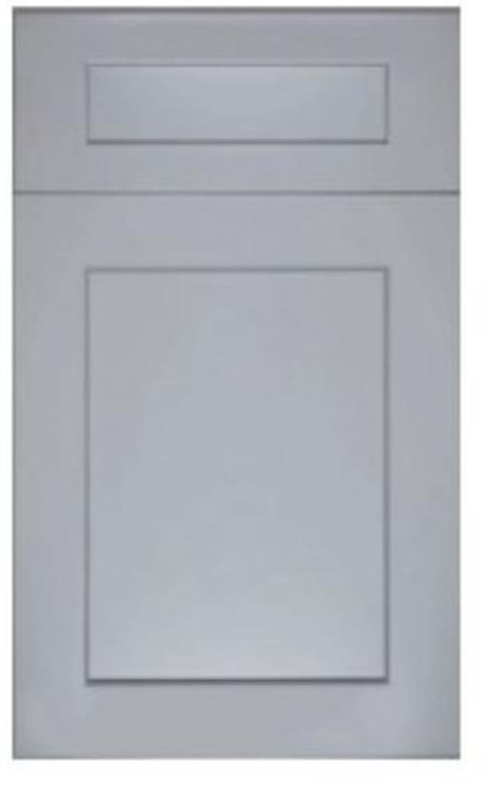 Gray Shaker cabinet door