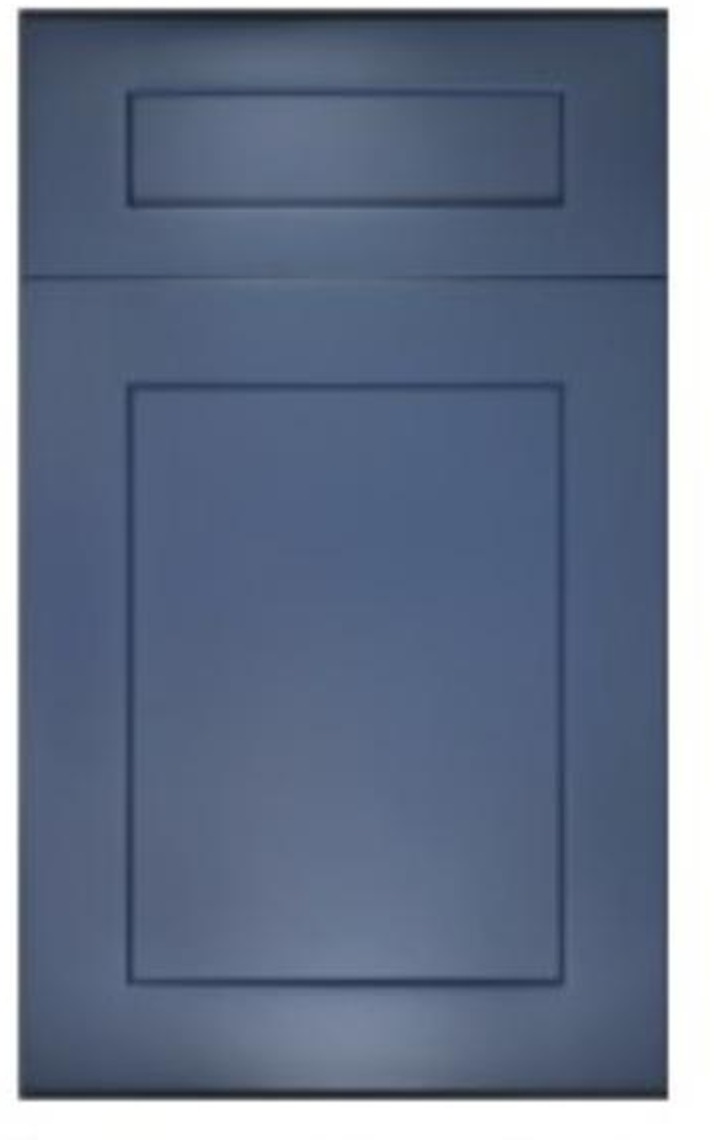 Signature Blue Shaker cabinet door