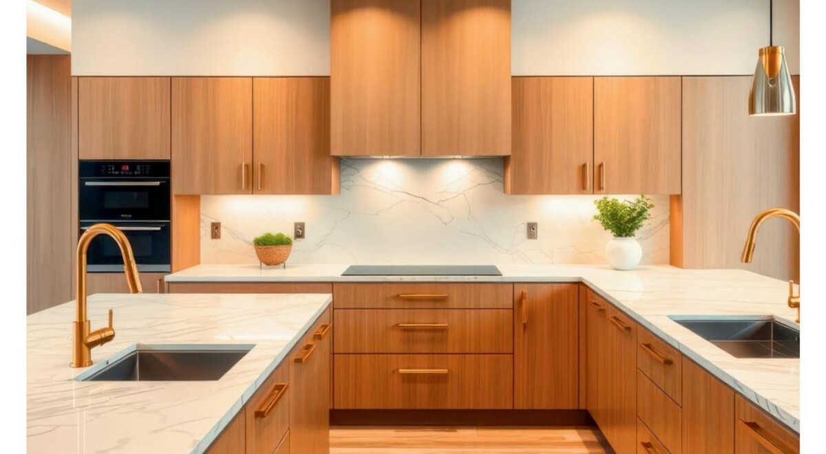 Natural Oak Modern Euro cabinetry