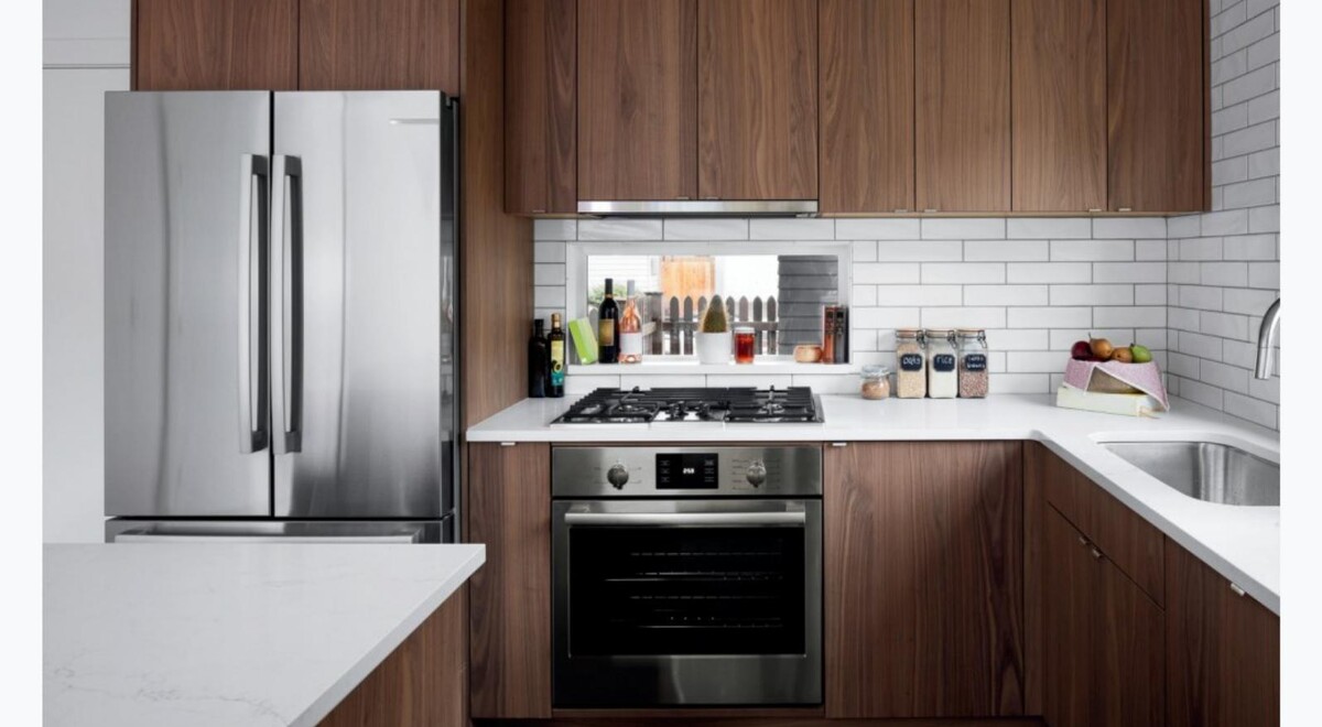 Walnut Modern Euro cabinetry